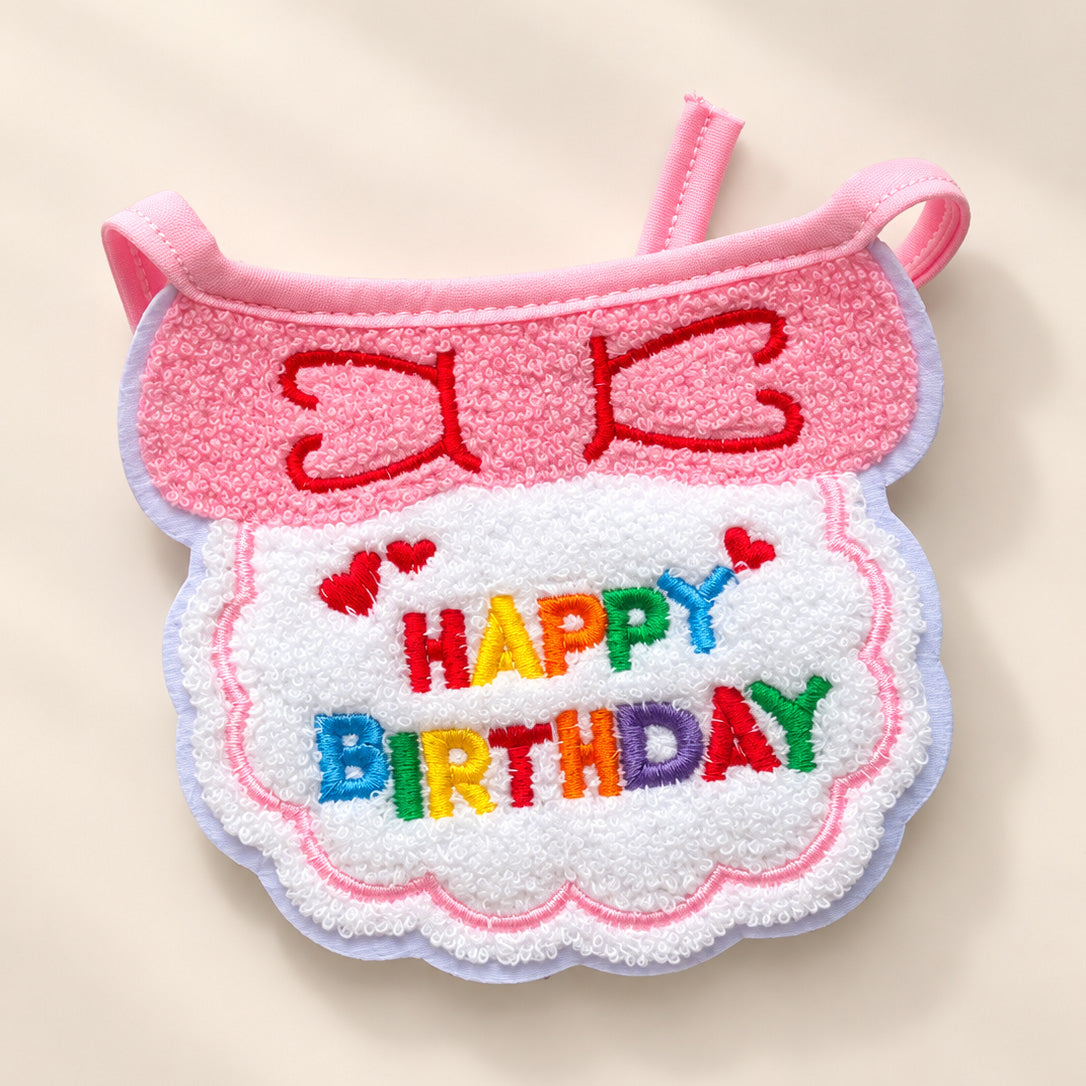 Happy Birthday Pet Bib – Cute Birthday Bandana for Cats & Small Dogs