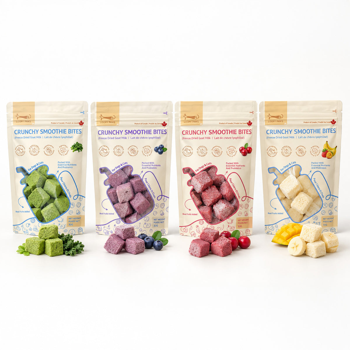Crunchy Smoothie Bites - Freeze-Dried Goat Milk Treats